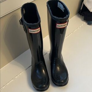 Girls Black Hunter Rain Boots